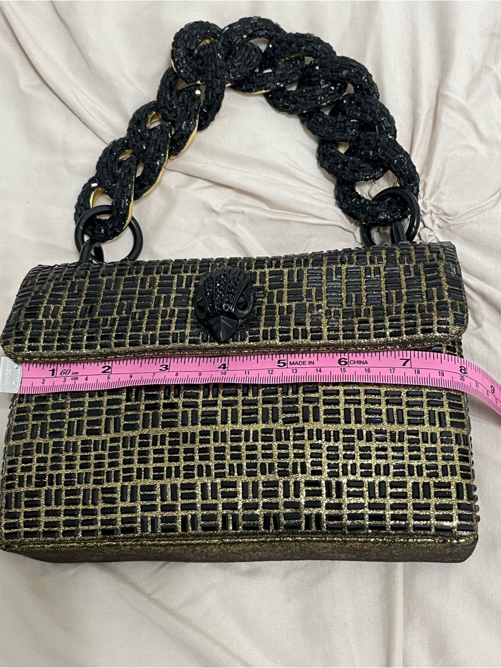 Kurt Geiger Black and Gold Crossbody Bag - Women Bags - Picture 14 of 17